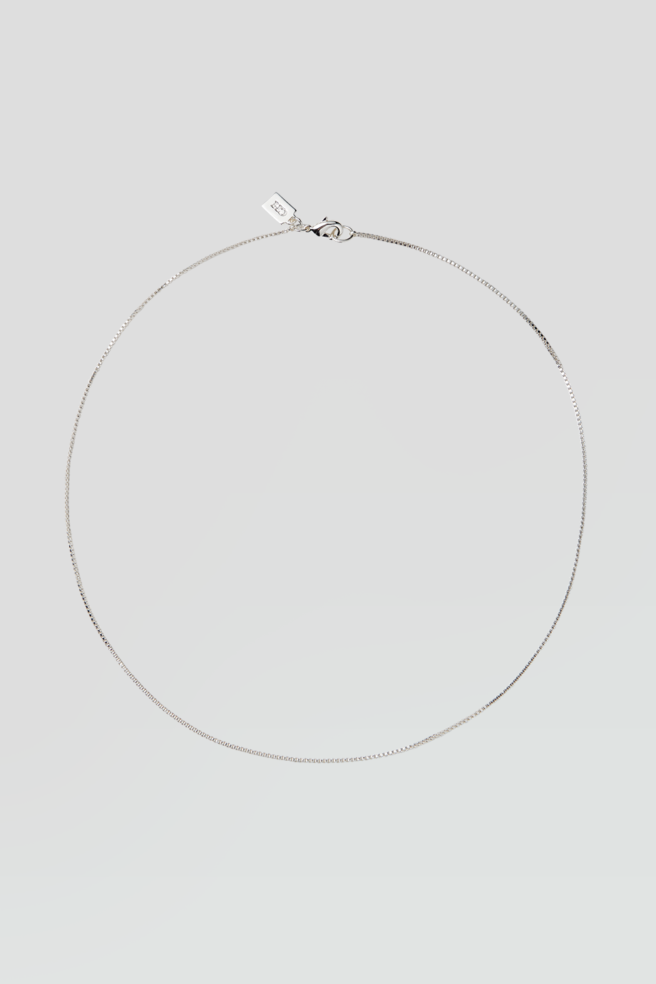 Crystal Haze｜BOX CHAIN 銀色方形項鍊 - 40cm
