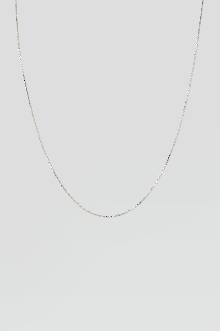 Crystal Haze｜BOX CHAIN 銀色方形項鍊 - 50cm