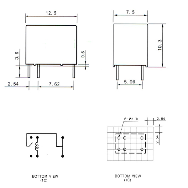 HK23F-DC5V-SHG,繼電器,規格圖