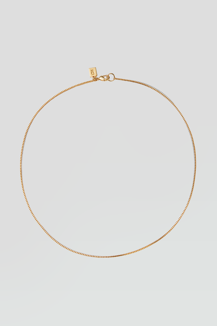 Crystal Haze｜BOX CHAIN 金色方形項鍊 - 40cm