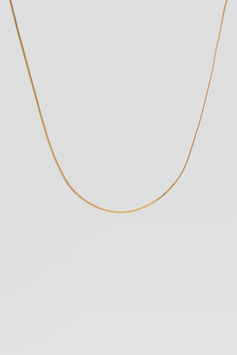 Crystal Haze｜BOX CHAIN 金色方形項鍊 - 40cm