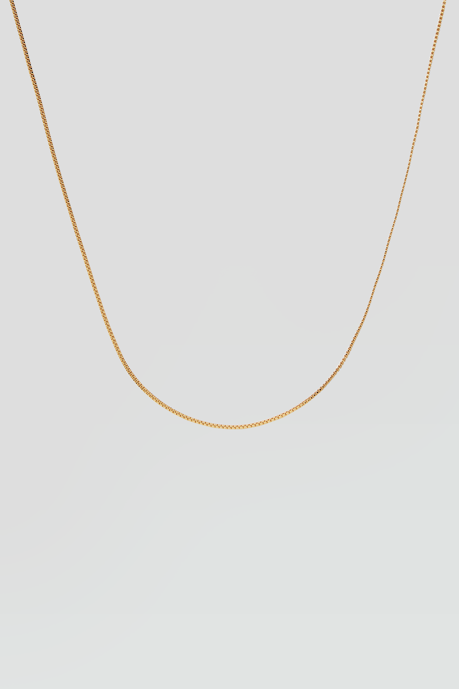 Crystal Haze｜BOX CHAIN 金色方形項鍊 - 50cm