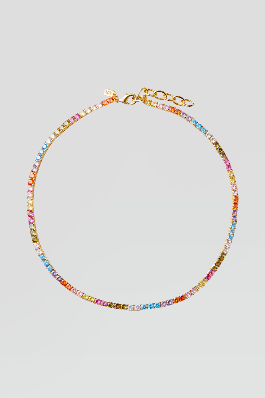 Crystal Haze｜SERENA 金色鑲鑽彩虹項鍊