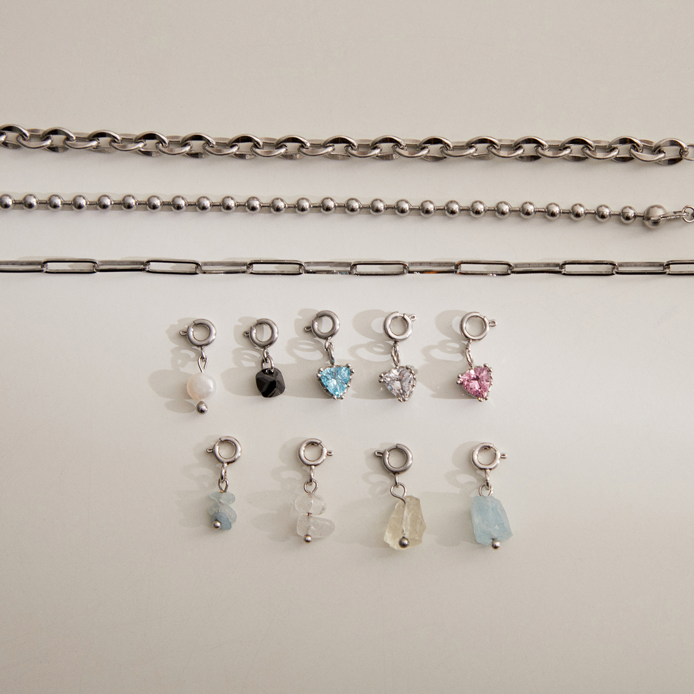 平價飾品,鋼飾,鎖骨鍊,項鍊,礦石,水晶