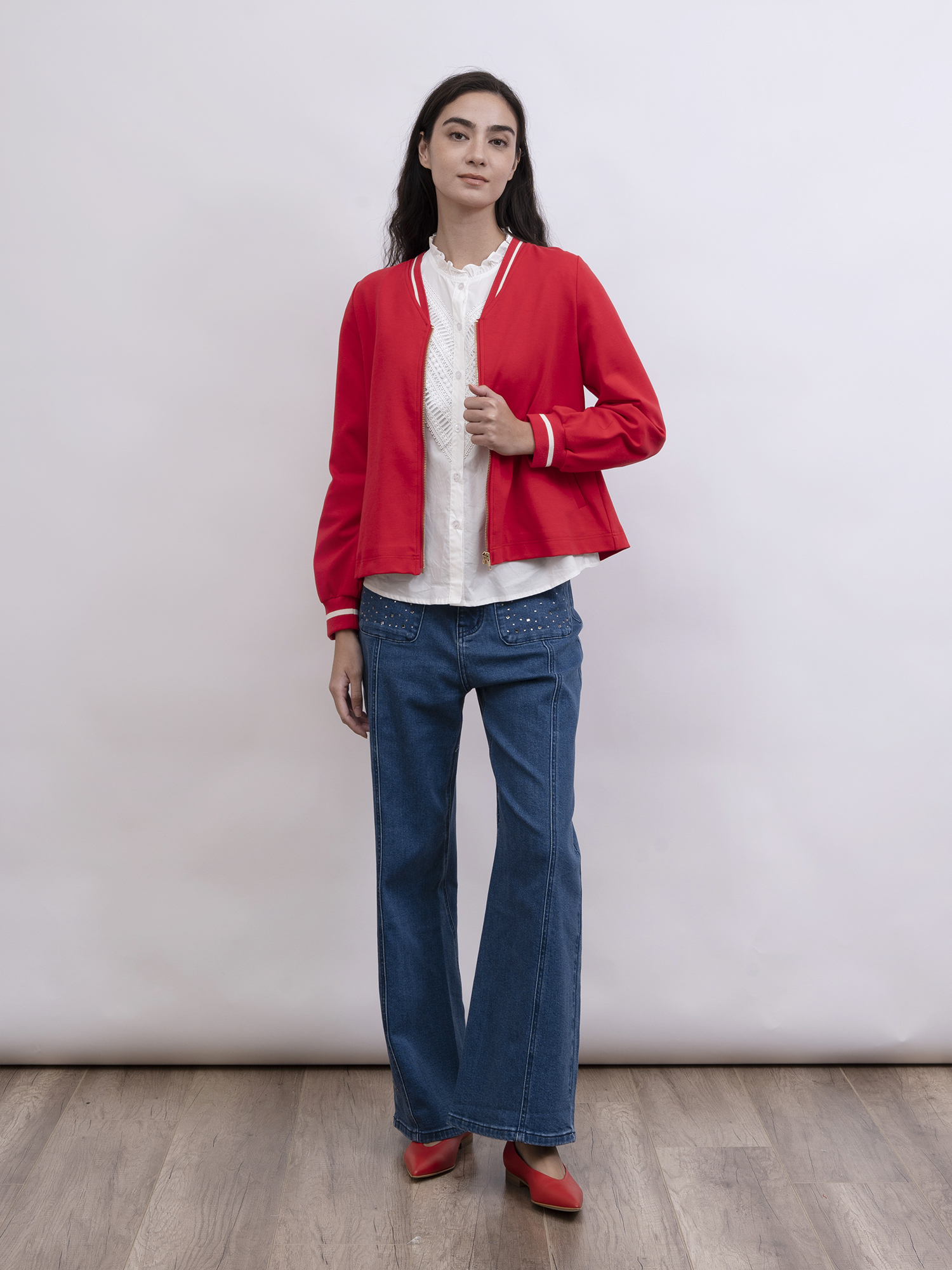 mi-tu 休閒拉鏈外套