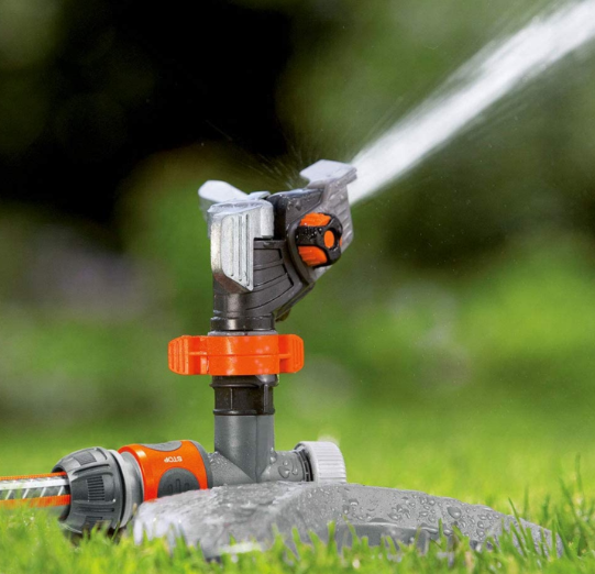 "GARDENA" 德國合金款坐地式/25°-360°脈衝式灑水器(可調節噴灑範)(射程:5-12.5m,75-490㎡)(5個/盒)-[8135]