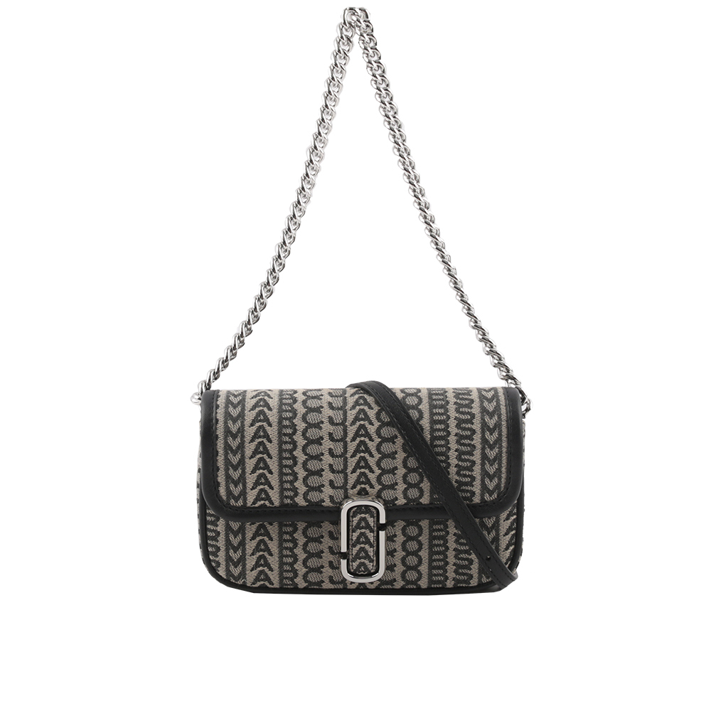 【MARC JACOBS】THE MONOGRAM J MARC 滿版標誌翻蓋迷你二用包