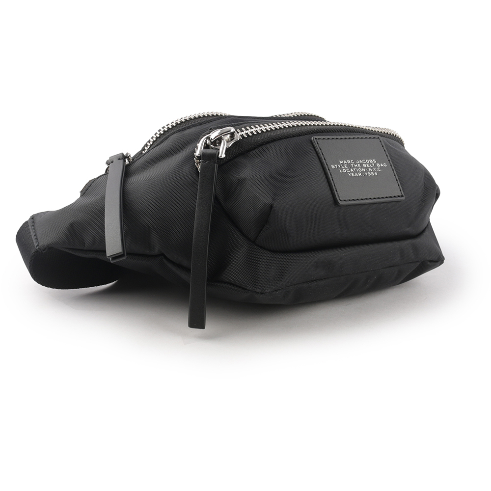 【MARC JACOBS】The Biker 雙拉鍊尼龍腰包(黑色) 2F3HBB030H02 001