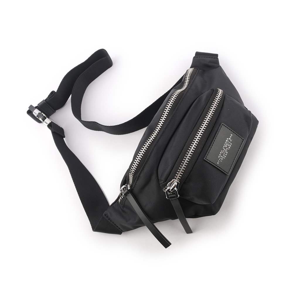 【MARC JACOBS】The Biker 雙拉鍊尼龍腰包(黑色) 2F3HBB030H02 001