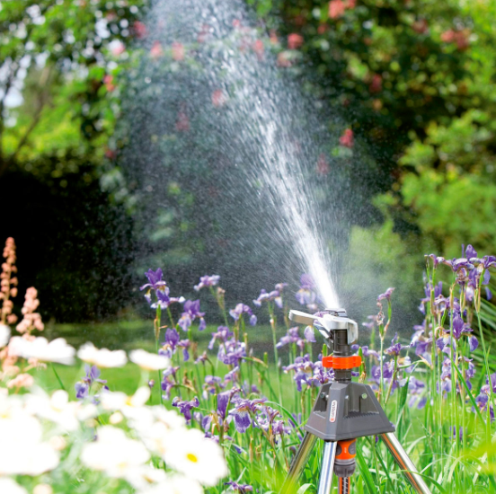 "GARDENA" 德國合金款25°-360°脈衝式噴頭(帶三腳架)(射程:5-12.5m,75-490㎡)(2個/盒)-[8138]