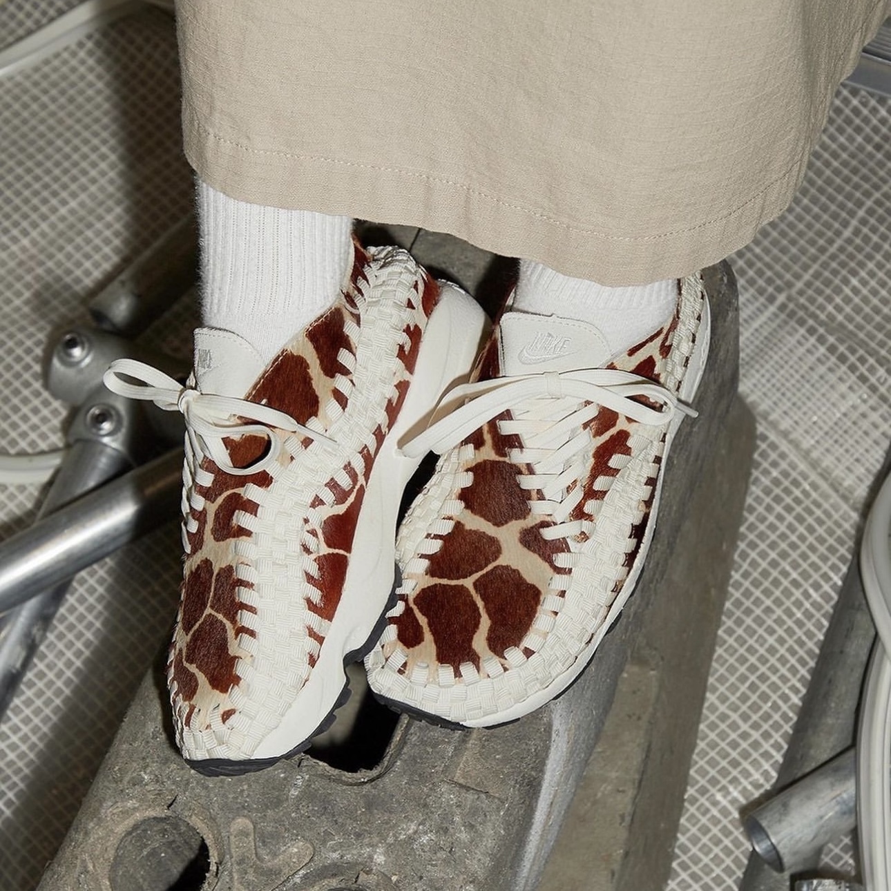 【現貨】Nike W Air Footscape Woven Natural Brown 編織 長頸鹿