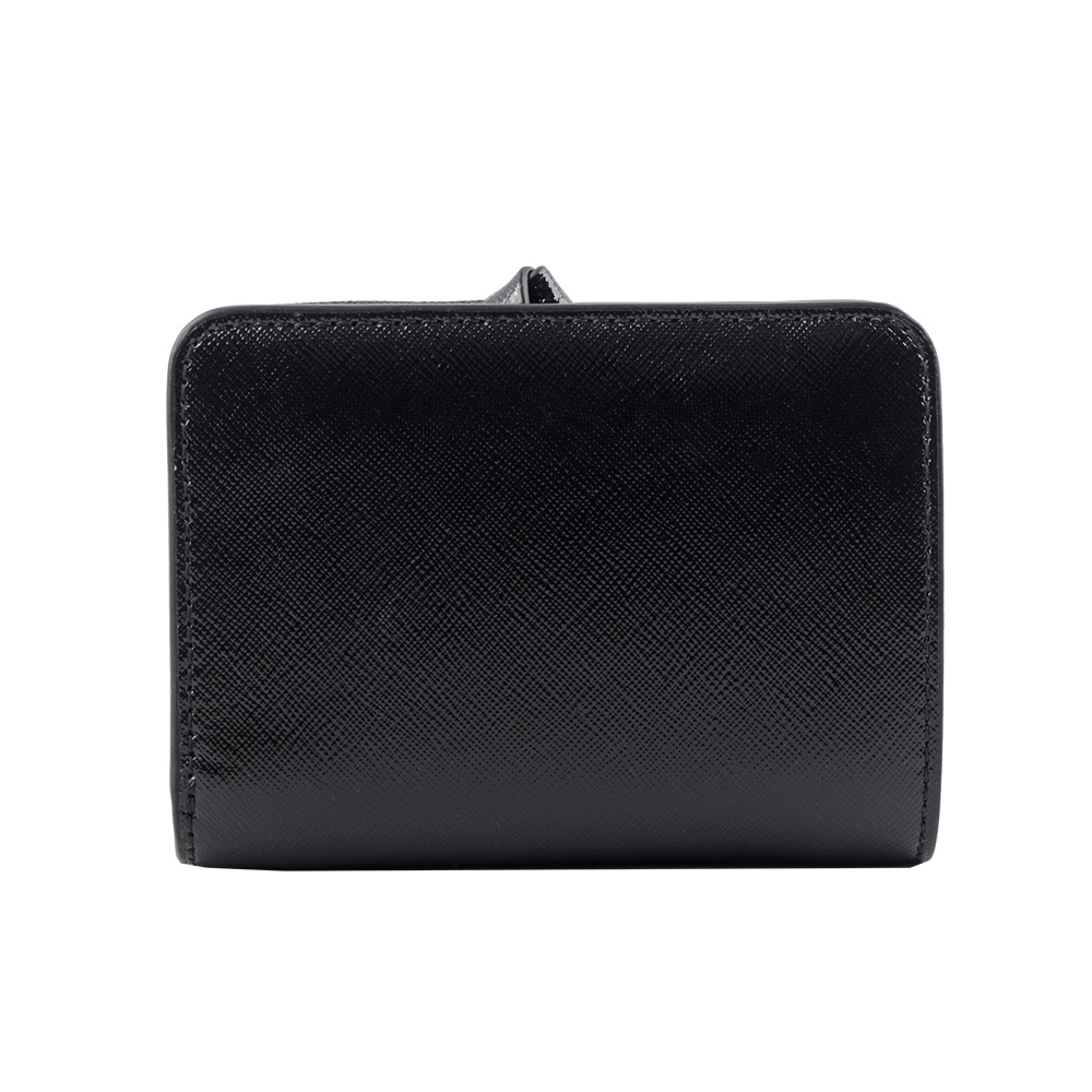 【MARC JACOBS】The Snapshot DTM 防刮皮革暗釦二折短夾(黑色) 2F3SMP051S07 001