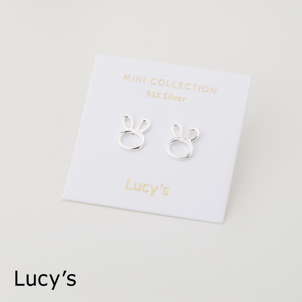 925純銀〔輕銀系列〕兔兔 耳環 (106654)