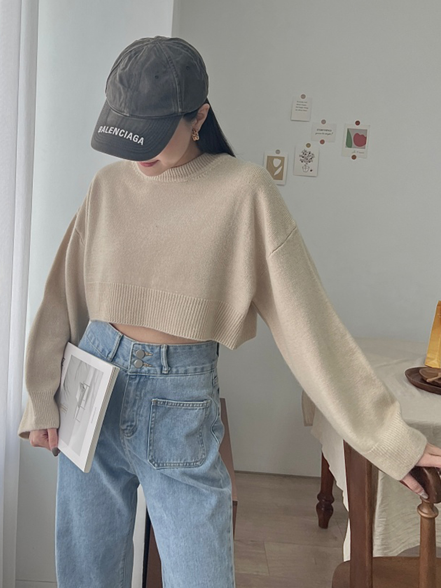 大短版經典表面毛衣*5色