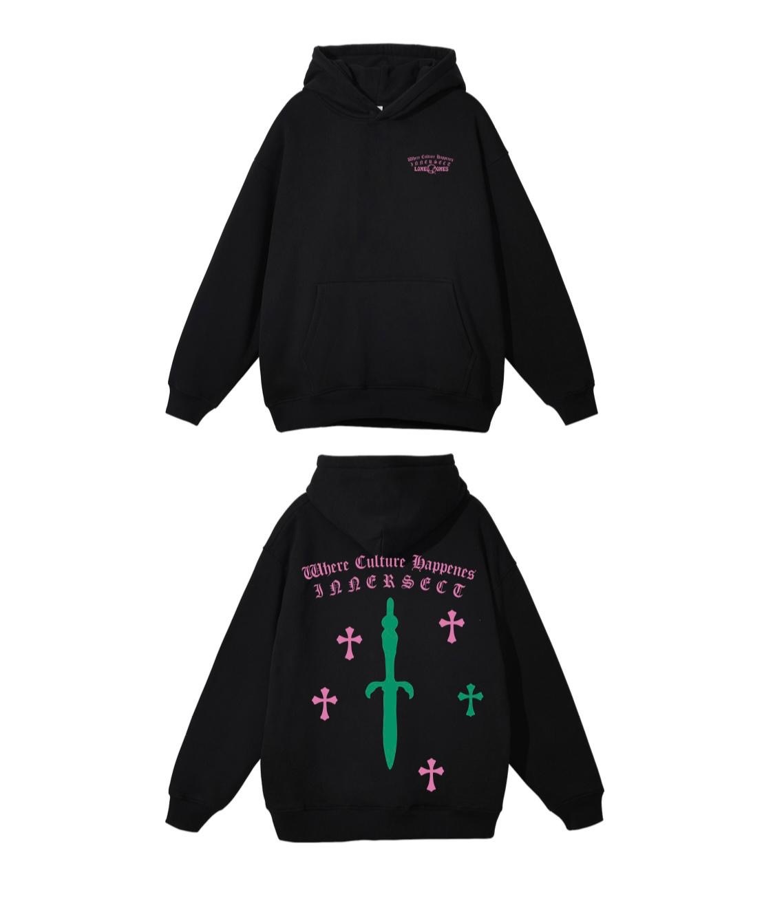 LONEONES X INNERSECT Hoodie (Purple/Green/Black)