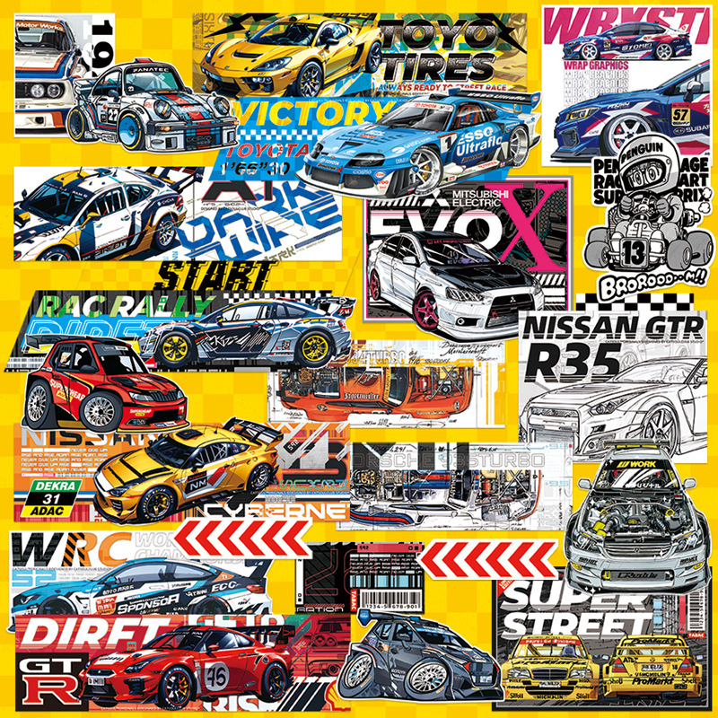 【STKN020】競速拉力賽設計系列貼紙24張