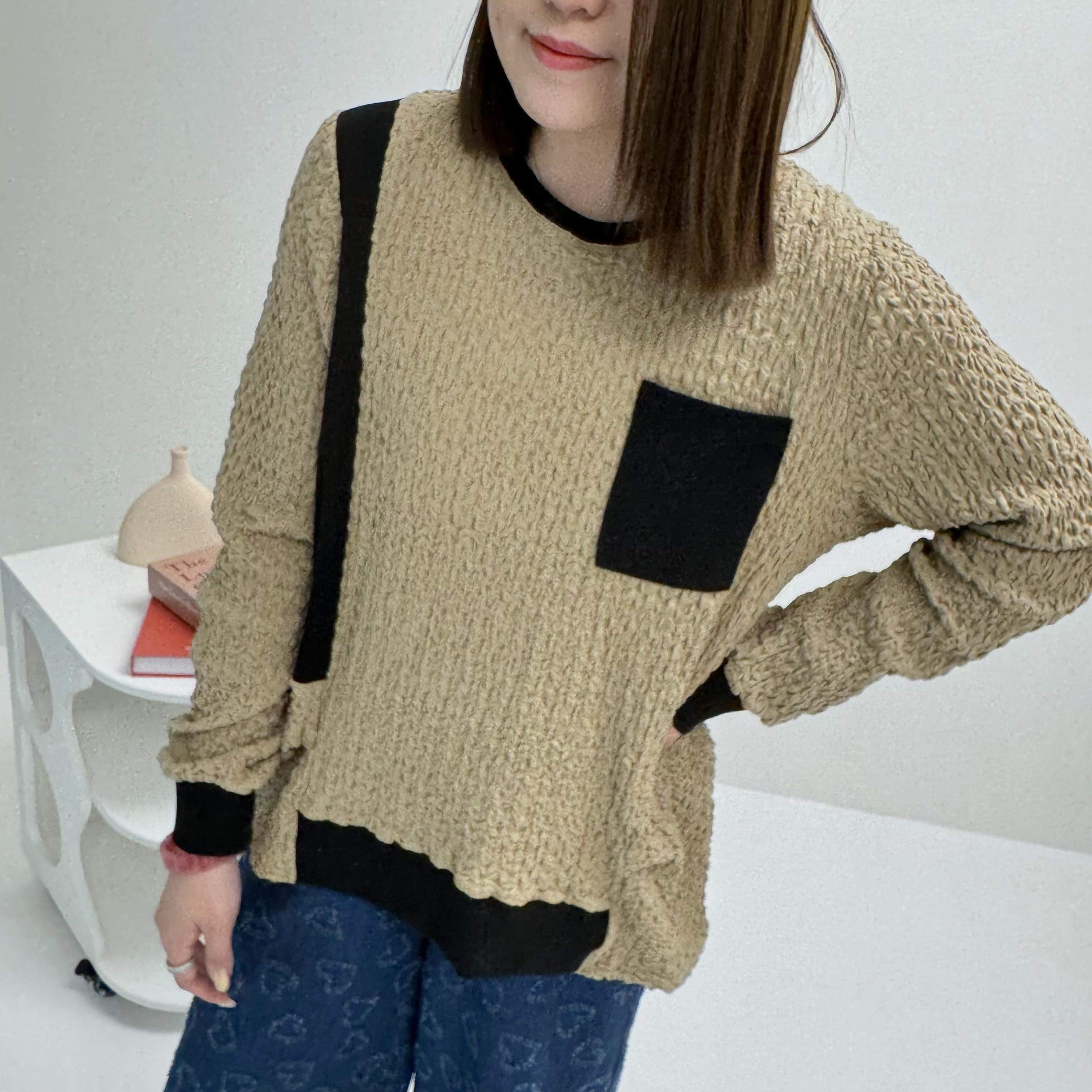 【廠家制】胸小袋壓紋拼布TOP