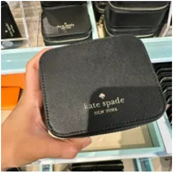 [S] KATE SPADE KC575 MADISON SAFFIANO LEATHER JEWEL,BLACK, 196021323447 (SKS844)