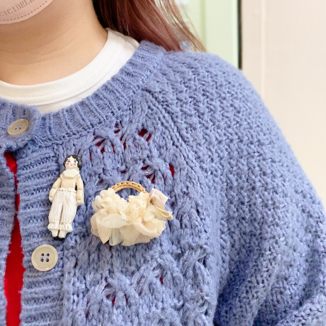 [手作家] 日本布花胸針