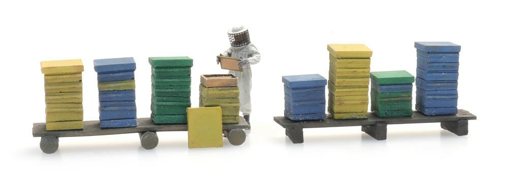 Artitec 387.477 HO規 Beehives and beekeeper 蜂箱和養蜂人