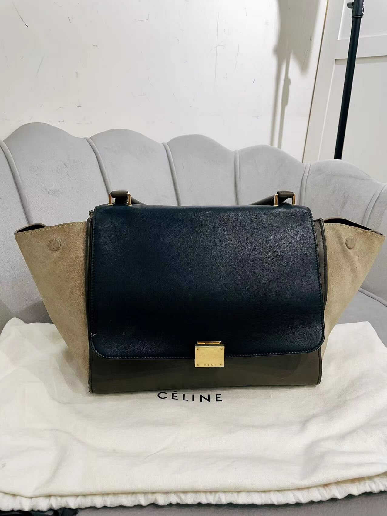 CELINE 拼色手提包 -M