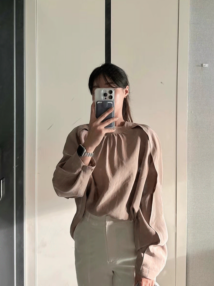 [現貨] 前後兩穿領結襯衫(紫色)