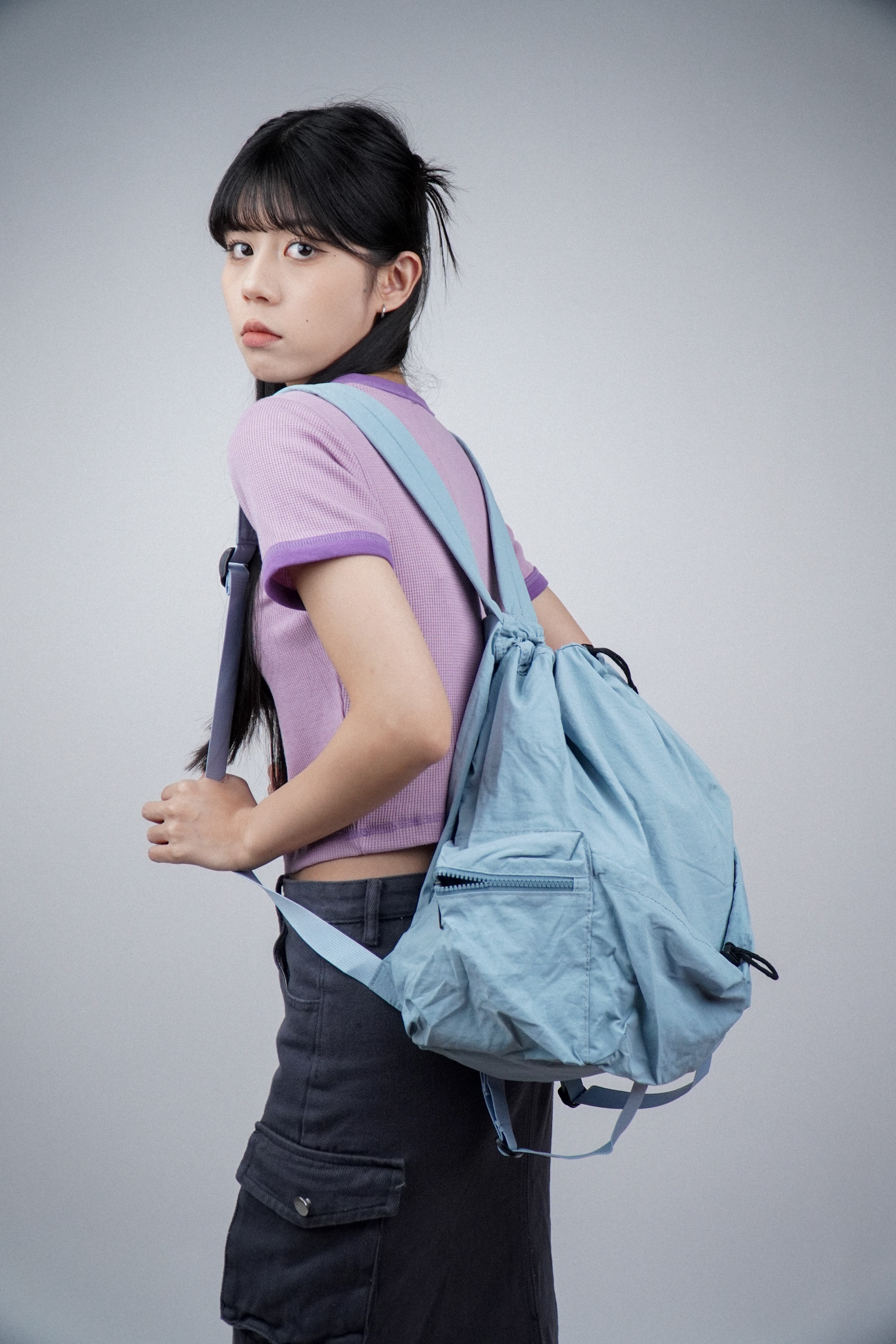 『Always_Good』多夾層 束口繩 尼龍 後背包