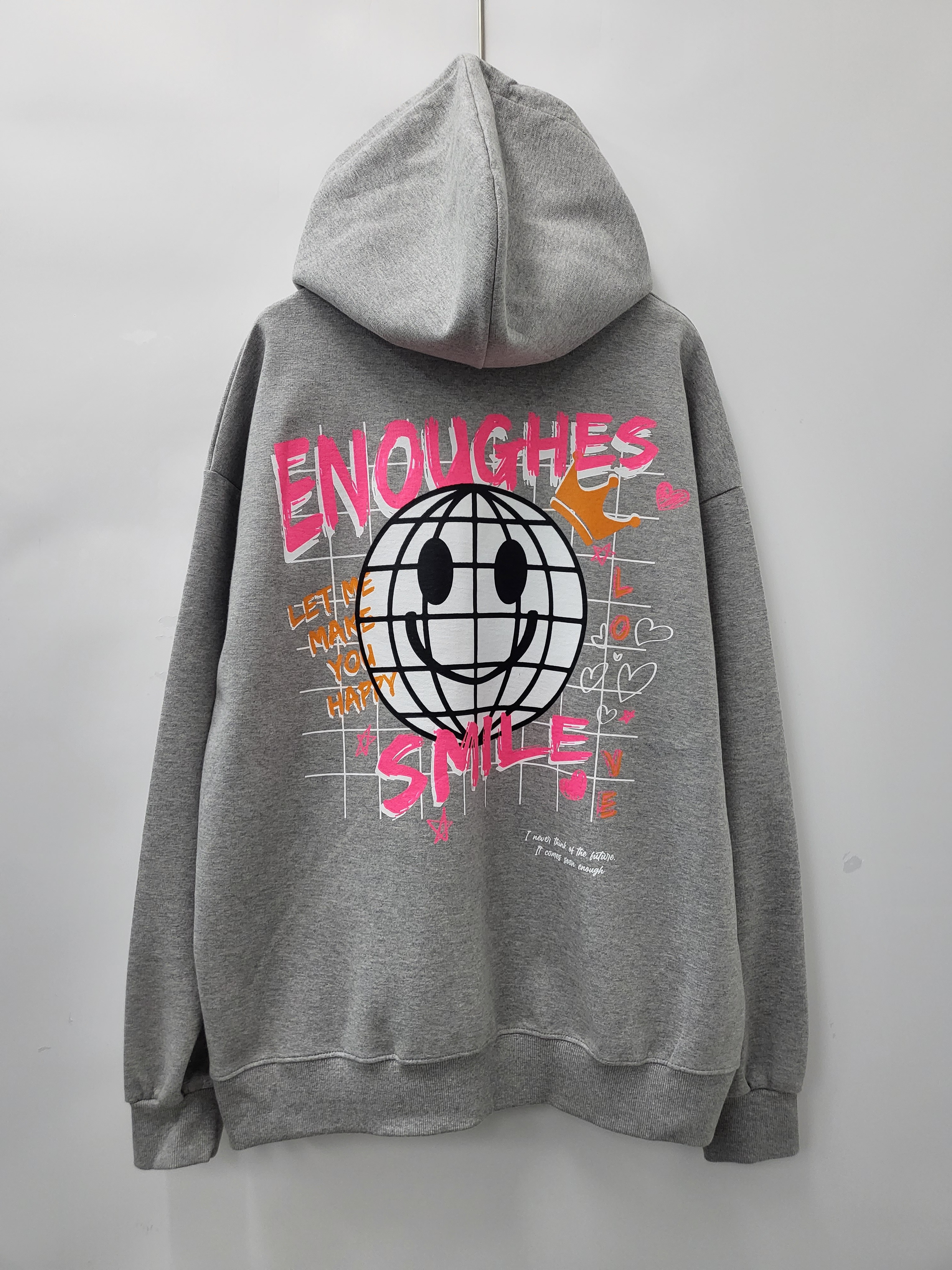 哈哈笑圖案英文字連帽衛衣 T5194