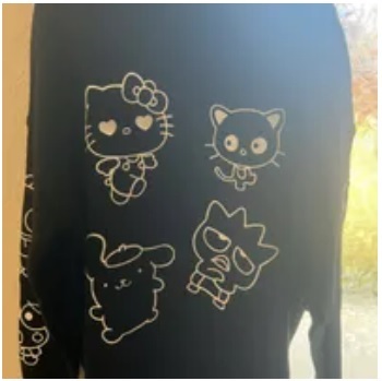 [S] FOREVER 21 WGA APPAREL SWEATER/PULLOVER,BLACK/WHITE, 4918810102 (SZZ254)