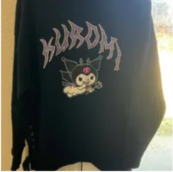 [S] FOREVER 21 WGA APPAREL ATHLETIC TOPS/PULLOVER,BLACK/MULTI, 4918680102 (SZZ255)