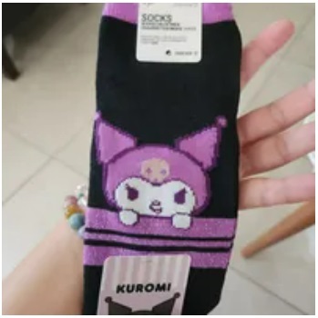 [S] FOREVER 21 1 PAIRS SOCKS CORE ACCESSORIES KUROMI,BLACK/MULTI, 4698350101 (SZZ256)