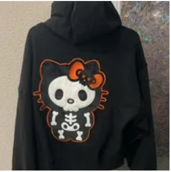 [S] FOREVER 21 WGA APPAREL ATHLETIC TOPS/PULLOVER,BLACK/MULTI, 4920740102 (SZZ268)