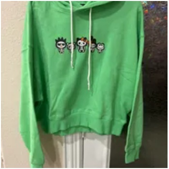 [S] FOREVER 21 WGA APPAREL ATHLETIC TOPS/PULLOVER,GREEN/MULTI, 4920730103 [FINAL SALE] (SZZ272)