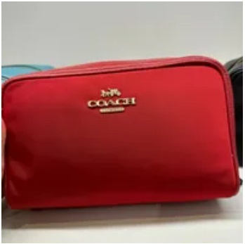 [S] COACH C9956 ELLIS NYLON COSMETIC CASE,IM/1941 RED, 195031960819 (SCO514)