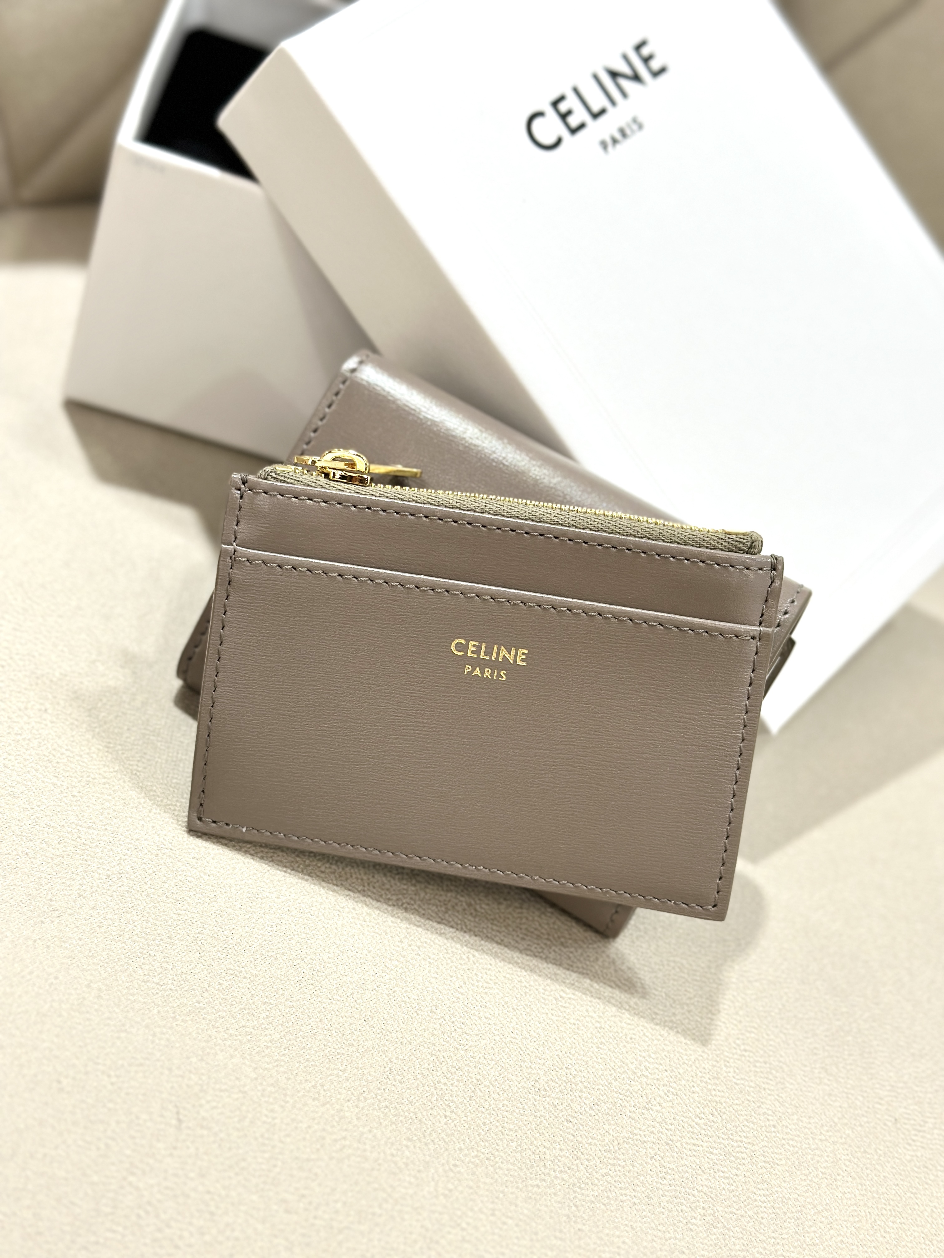 CELINE Compact Wallet with Coin Triomphe