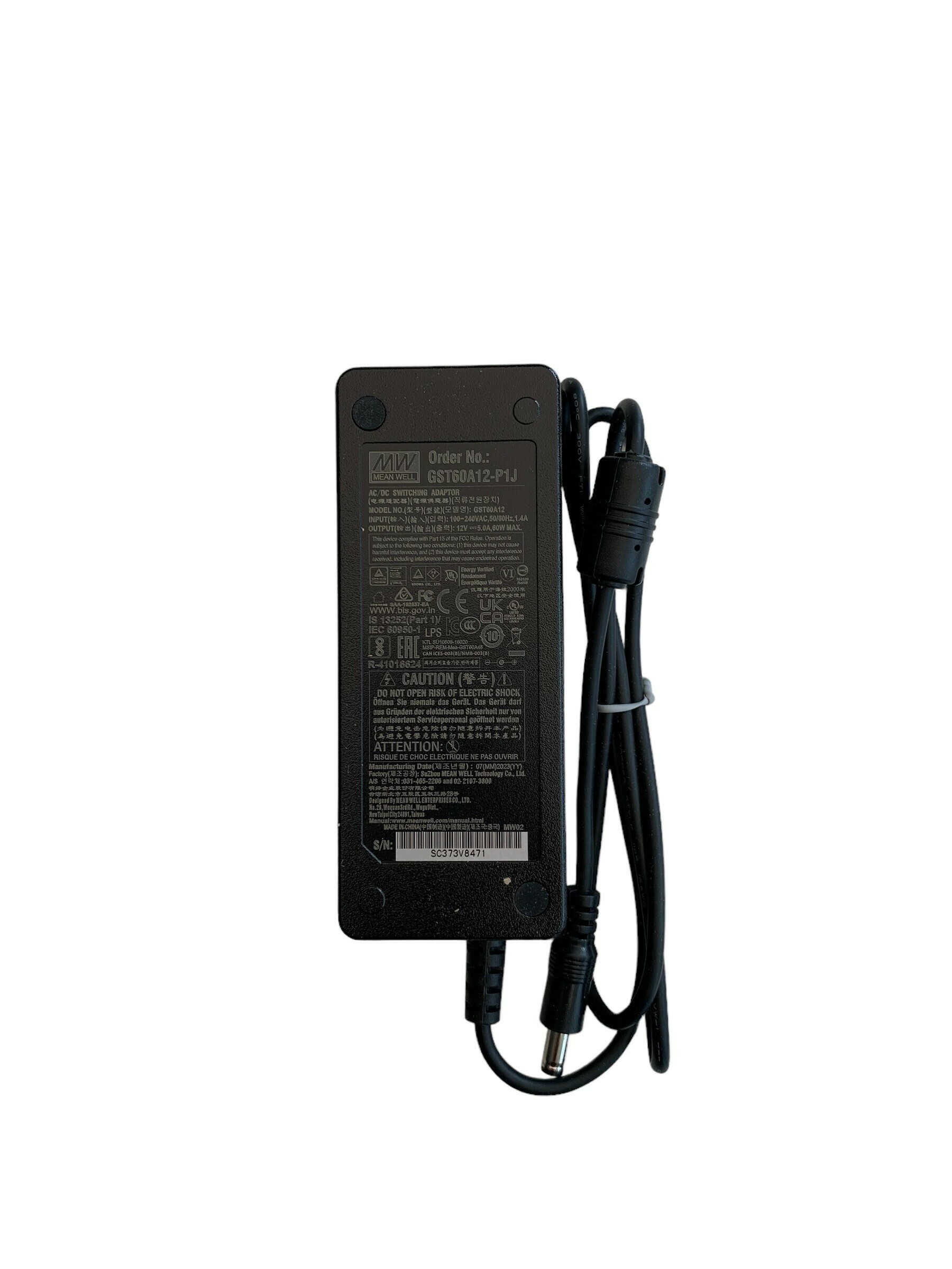 明緯 GST60A12-P1J 桌面交流/直流電轉接器