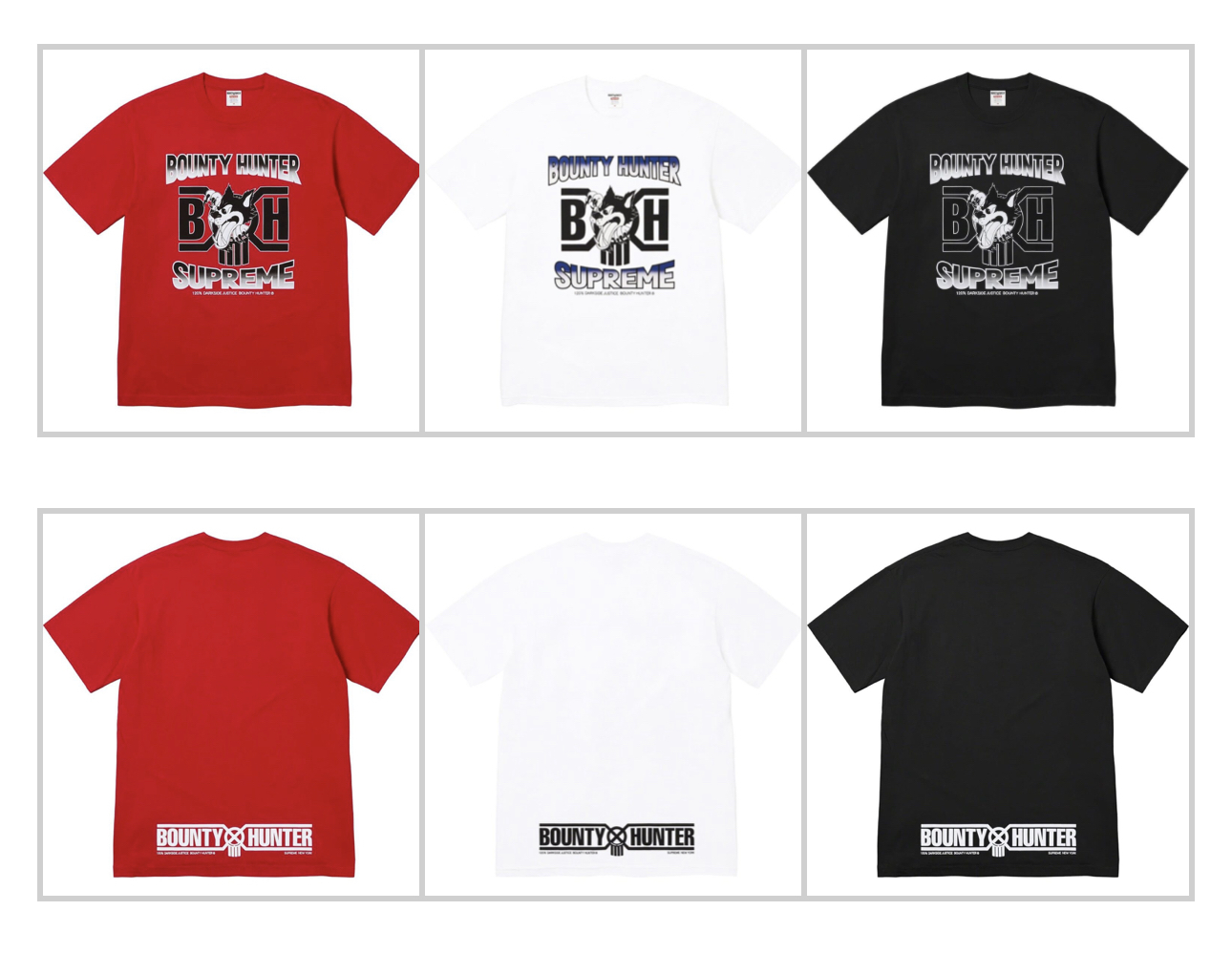 Supreme Bounty Hunter Wolf Tee FW23 Week6 男女款短袖