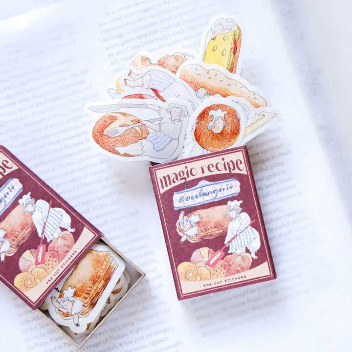 麵包工房 36枚 火柴盒貼紙組｜dodolulu