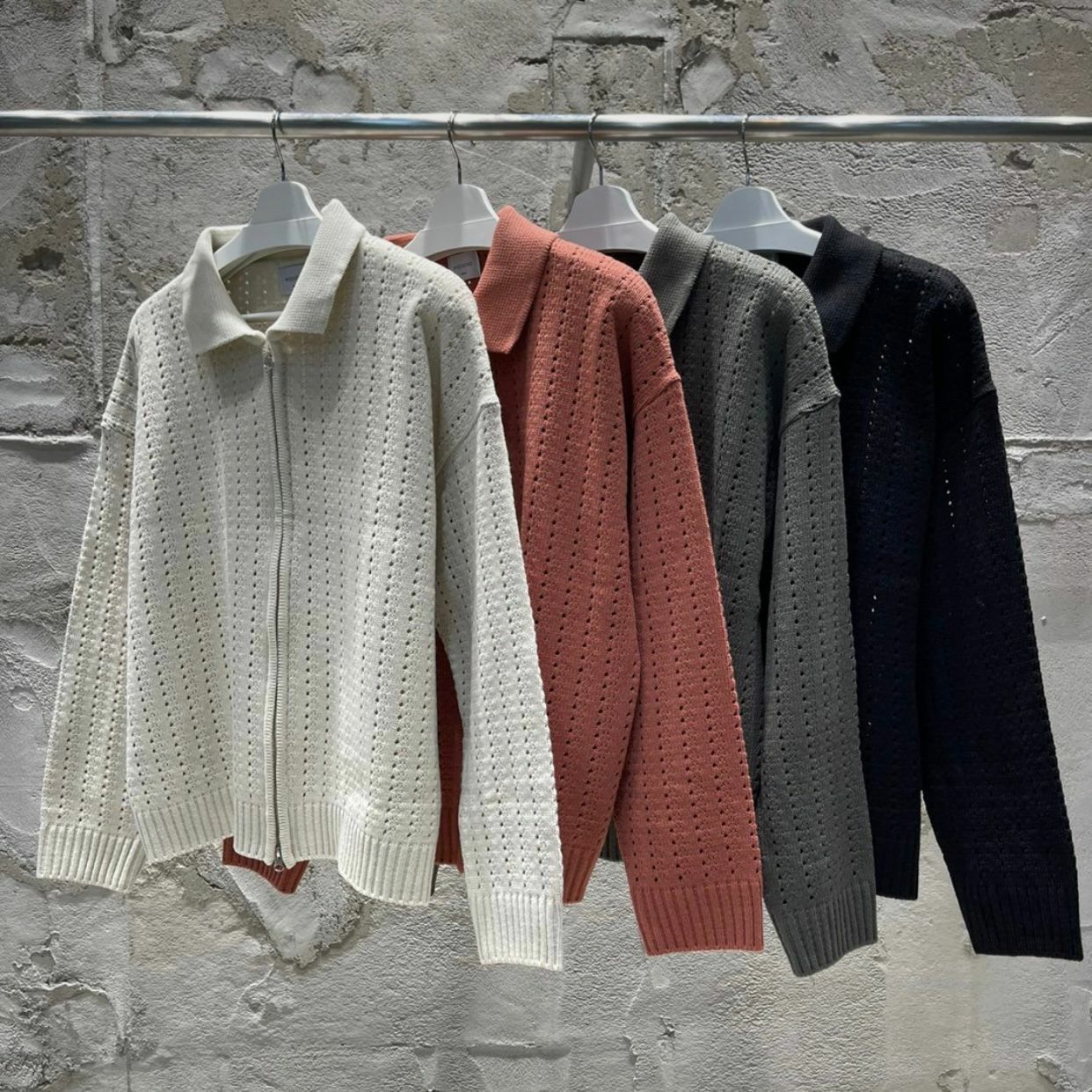 恤衫領拉鍊針織外套 WEEKEND-011JK