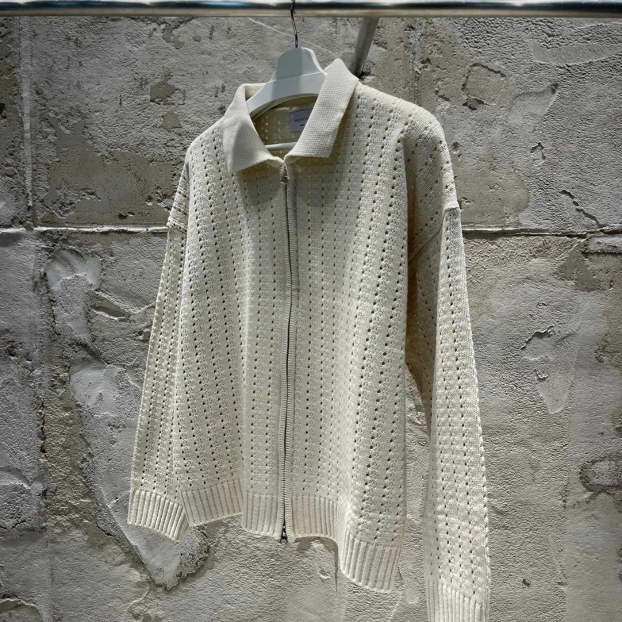 恤衫領拉鍊針織外套 WEEKEND-011JK