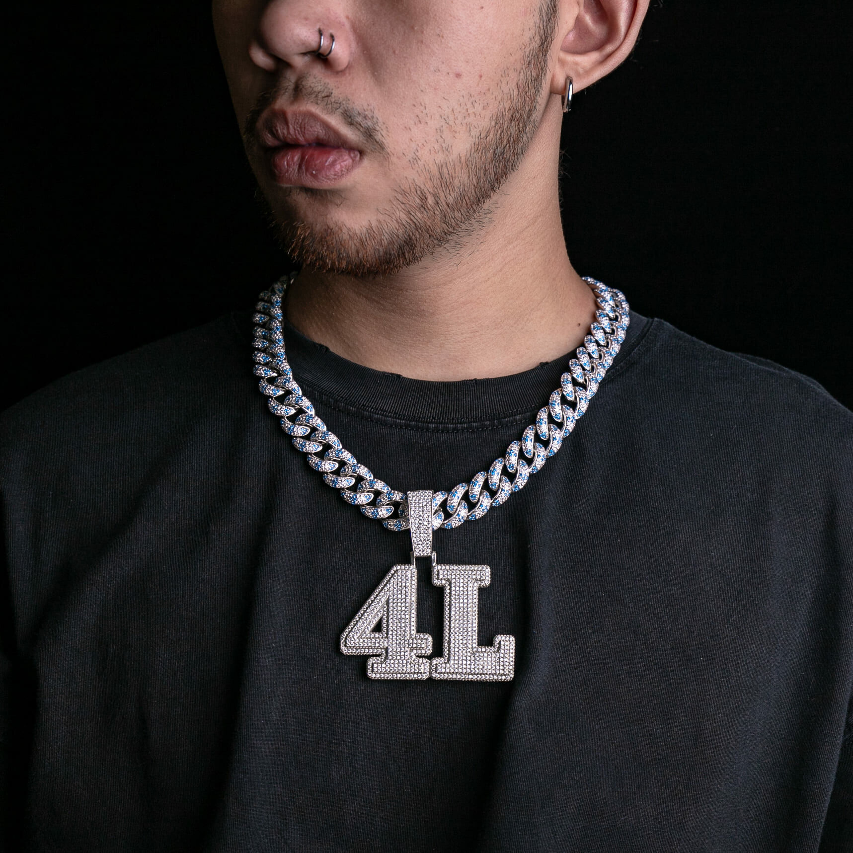 客製化XL雙層大學字體 (A-Z) 字母墜飾