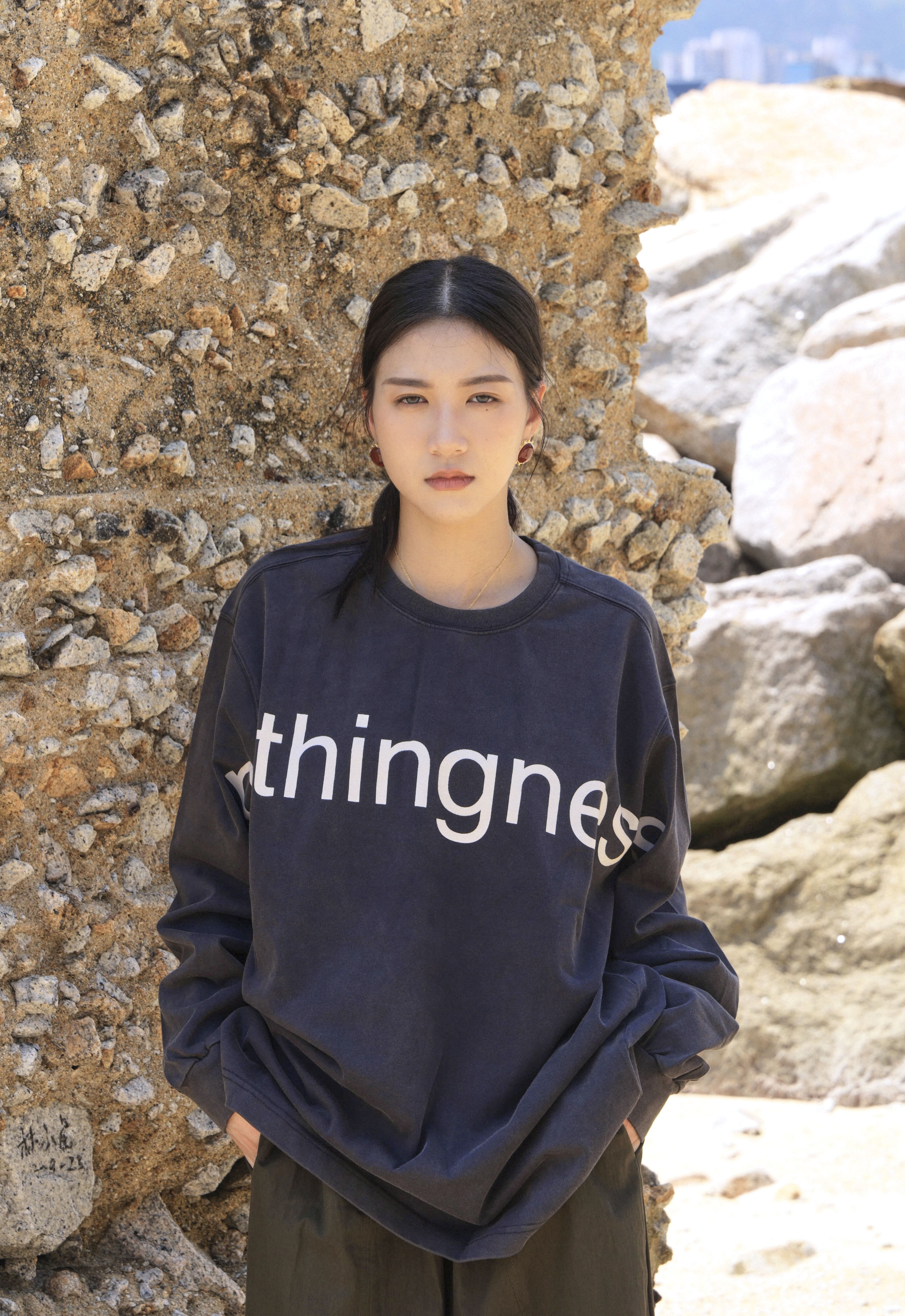 nothingness洗水長袖大tee（現貨款式）