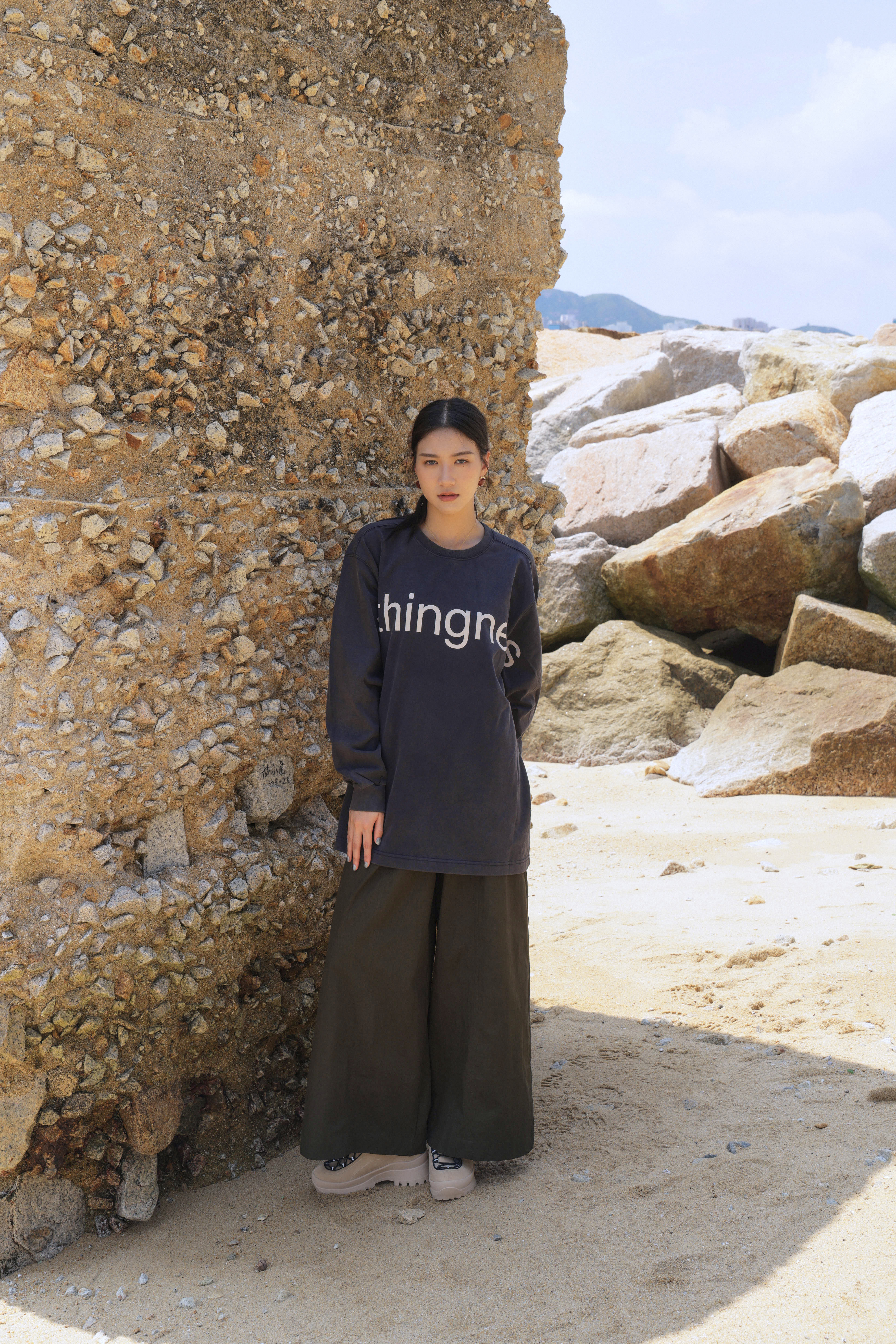 nothingness洗水長袖大tee（現貨款式）