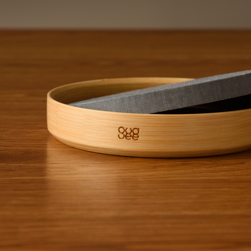 珪藻土與圓形竹框可分離,方便清潔