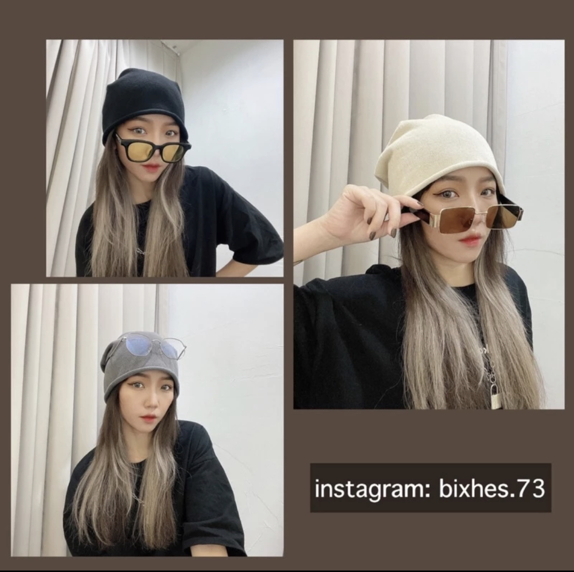 素面針織堆堆帽(H00027)