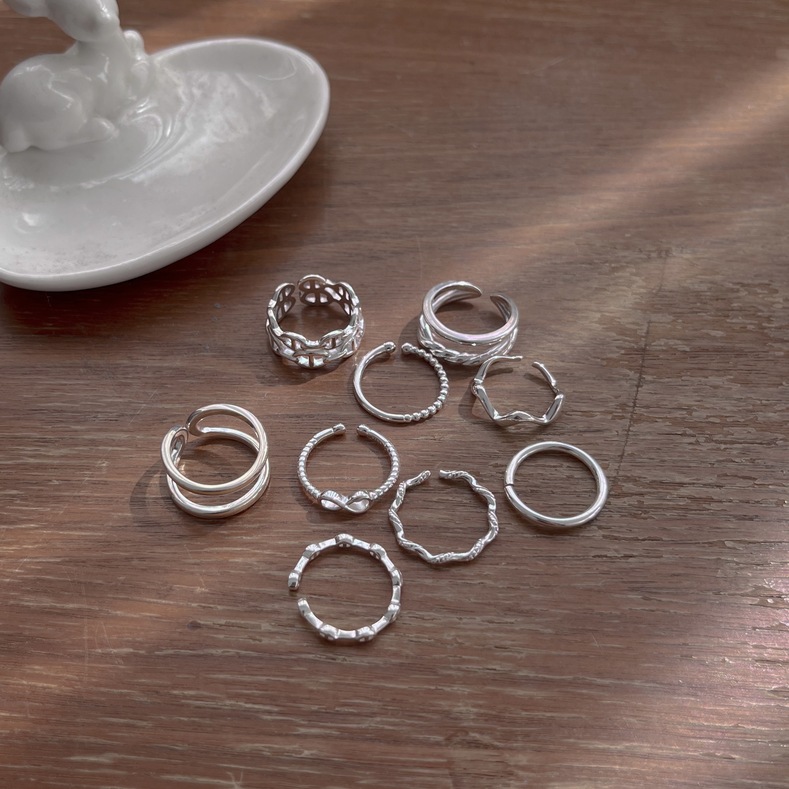 |現貨|可調戒圍 -925純銀戒指 (9款可選)  153life