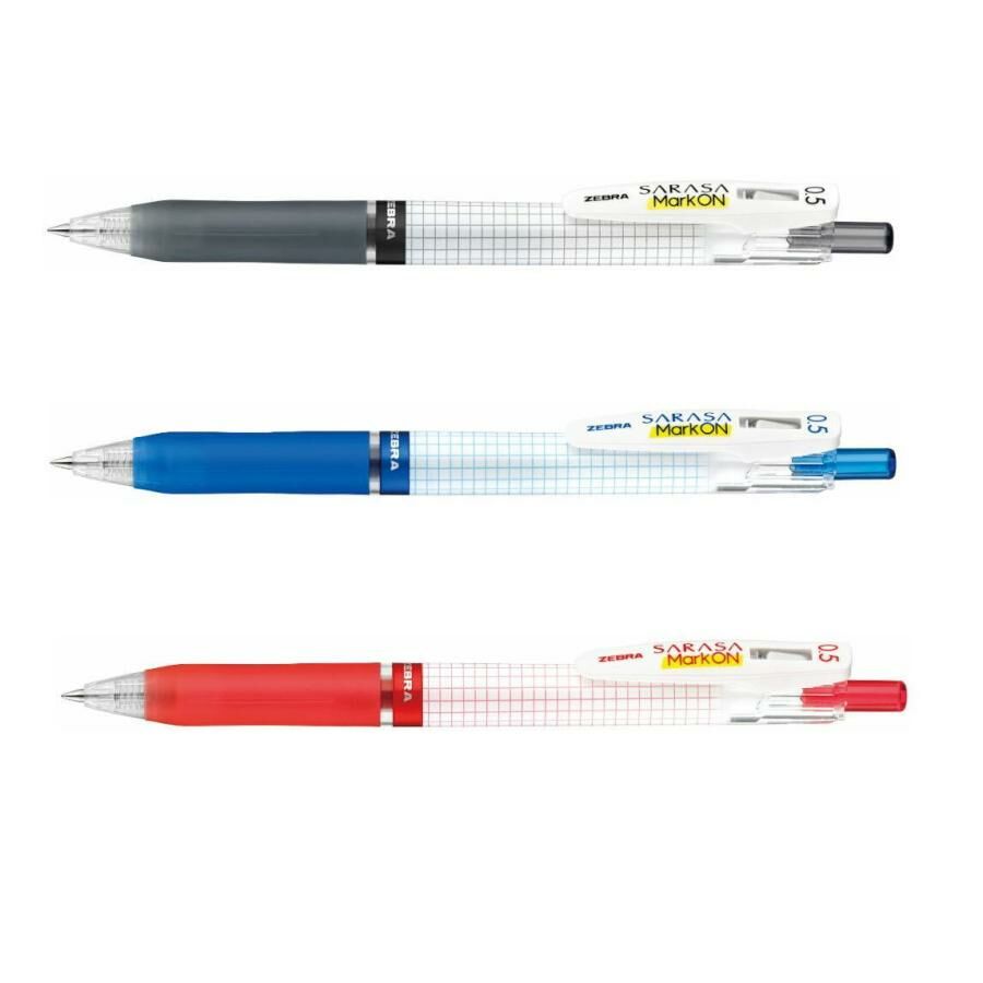 Zebra Sarasa Markon B-JJ77-BL Gel Rollerball Pen, 0.5, Blue, 10-Piece
