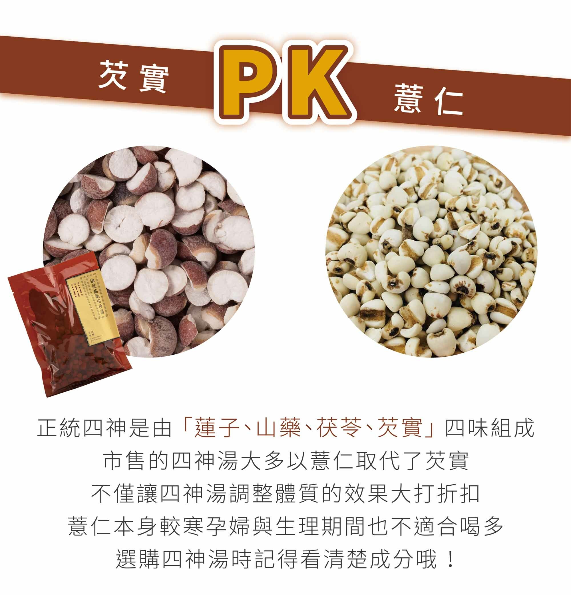四神湯芡實與薏仁