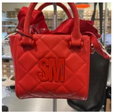 [S] STEVE MADDEN DT617030 ONESZ QUILTED TOP HANDLE CROSSBIDY WITH POUCH,RED, 193624613593 (SSM102)