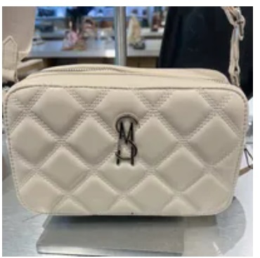 [S] STEVE MADDEN DS10615 BWALLIE QUILTED CAMERA BAG,WHITE, 193624966262 (SSM104)